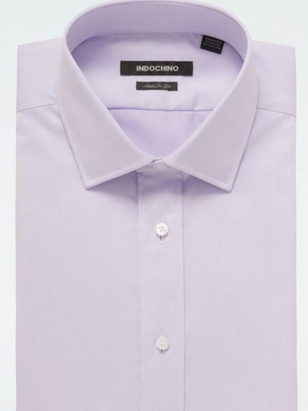 Indochino Lilac Cotton Dress Shirt Custom Made Slim Tailored TALL FIT